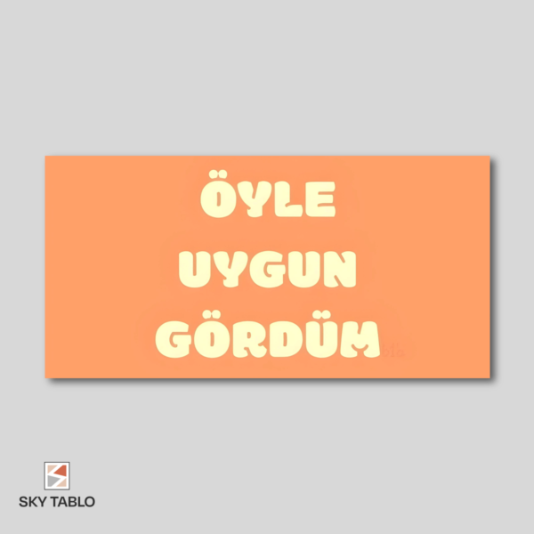 Sorgusuz Karar uzun yatay tablo yakından görünümü
