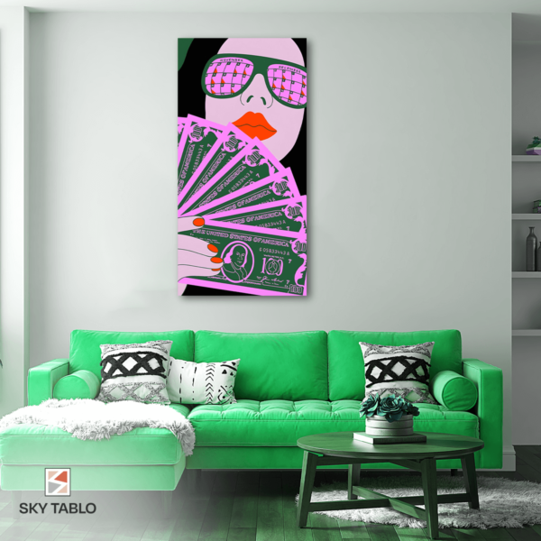 Yelpazemde Dolarlar uzun dikey tablo