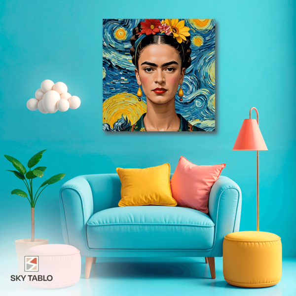 Yıldızların Altında Frida kare tablo