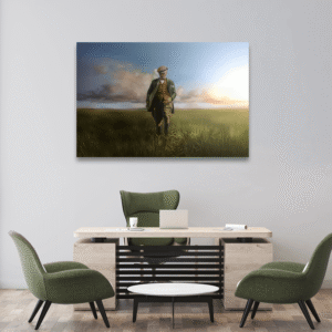 Buğday Tarlasında Yürüyen Atatürk