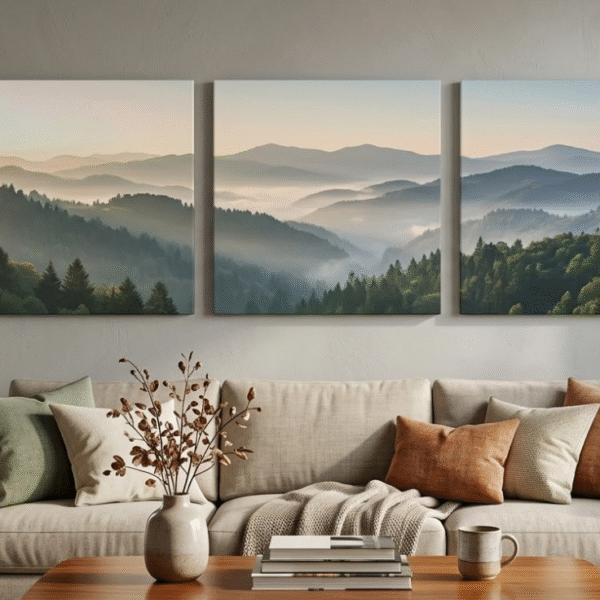 Salon Tablosu Olarak 3'lü Kanvas Tabloların Kullanımı